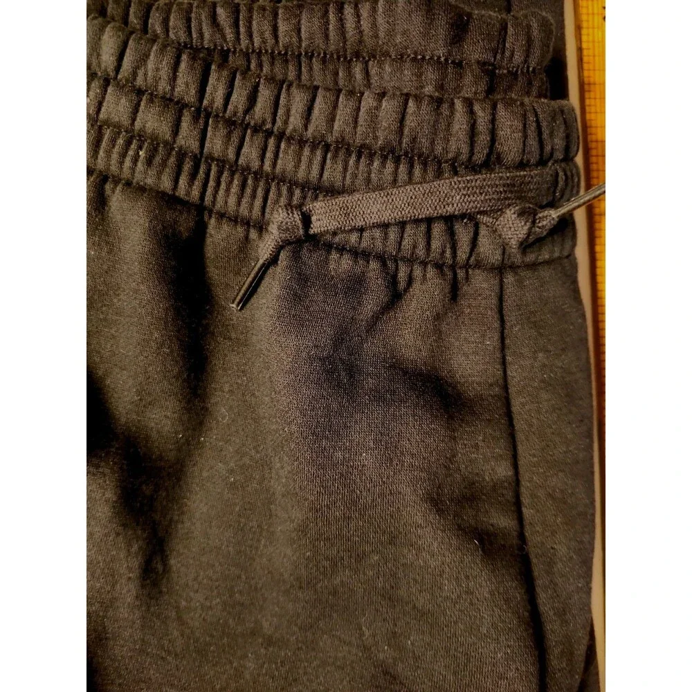Adidas Essentials 3-Stripes Open Hem Fleece Pants Men XLT Black